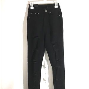 NEW Fashion Nova High Waist Ripped Jeans Size 0